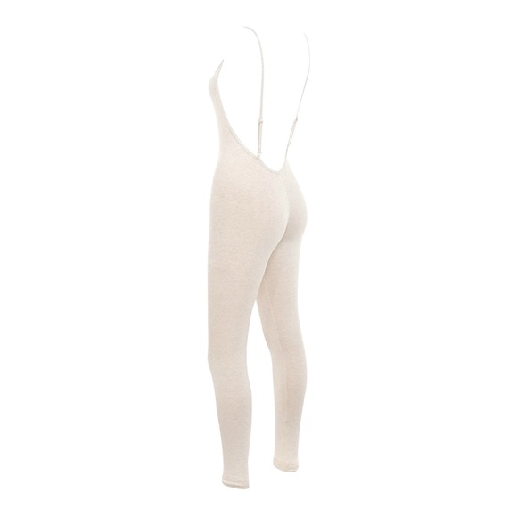 HOUSE OF CB Zahara Milk Marl Summer Lounge Beige Oatmeal Onesie Jumpsuit - Picture 6 of 11